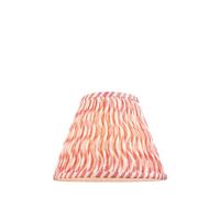 Loops Elegant Handcrafted Coral Pink Tapered Cylinder Lamp Shade - 25Cm Pleated Design For Home Decor