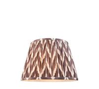 Loops Elegant Handcrafted Pearl Grey Tapered Lamp Shade - 35Cm With Zigzag Design