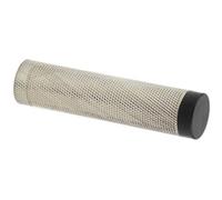 Loops Elegant Knurled Wall Mounted Door Stop In Polished Nickel - Solid Brass & Rubber Stopper