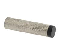 Loops Elegant Knurled Wall Mounted Doorstop In Satin Nickel Finish - Solid Brass & Rubber Stopper