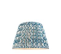 Loops Elegant Marlin Blue 40Cm Tapered Cylinder Lamp Shade - Handcrafted Pleated Design For Stylish Interiors