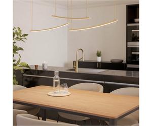 Loops Elegant Matte Brass Led Pendant Ceiling Light For Modern Interiors