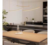 Loops Elegant Matte Brass LED Pendant Ceiling Light for Modern Interiors in Amber Loops Amber