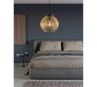 Loops Elegant Modern Black And Gold Single Pendant Ceiling Light For Stylish Interiors