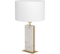 Loops Elegant Modern Brushed Brass And White Table Lamp For Stylish Indoor Decor