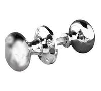 Loops Elegant Mushroom Rim Door Knob In Polished Chrome - 50mm Design