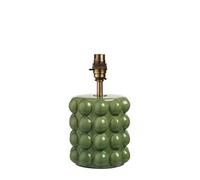Loops Elegant Olive Green Ceramic Table Lamp Base With Brass Accents For Stylish Interiors