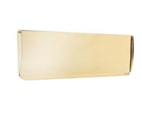Loops Elegant Polished Brass Plain Inner Door Tidies 304X88mm For A Modern Touch - Internal Letter Box Plate