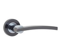 Loops Elegant Polished Chrome And Black Nickel Door Handle For Residential Interiors - Interior Handle