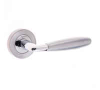 Loops Elegant Polished Chrome And Satin Chrome Door Handle Set For Internal Doors - Interior Handle