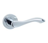 Loops Elegant Polished Chrome Door Handle For Traditional Interiors - Interior Handle