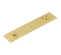 Loops Elegant Satin Brass Backplate For Cupboard Knob 140X30mm - Six Finishes Available - Kitchen Cabinet Knob