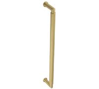 Loops Elegant Satin Brass Pull Handle 425mm - Durable And Stylish Design - Door Handle