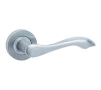 Loops Elegant Satin Chrome Door Handle For Traditional Interiors - Interior Handle