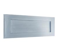 Loops Elegant Satin Chrome Plain Letterplates 305X100mm For Stylish Addressing - External Front Door Letter Box Plate