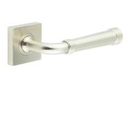 Loops Elegant Satin Nickel Square Door Handle For Modern Interiors - Solid Brass Interior Handle