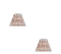 Loops Elegant Set Of 2 Handcrafted 25Cm Tapered Cylinder Lamp Shades In Pearl Grey Fabric