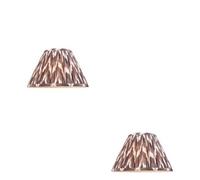 Loops Elegant Set Of 2 Handcrafted 30Cm Tapered Cylinder Lamp Shades In Pearl Grey Fabric