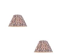 Loops Elegant Set Of 2 Handcrafted 30Cm Tapered Cylinder Lamp Shades In Pearl Grey Fabric