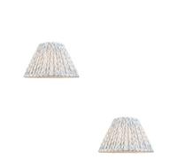 Loops Elegant Set Of 2 Shell Bay Blue Tapered Cylinder Lamp Shades - Handcrafted 30Cm Design