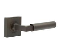Loops Elegant Square Door Handle In Dark Bronze For Luxurious Interiors - Solid Brass Interior Handle