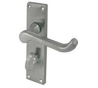Loops Elegant Victorian Scroll Door Handle In Satin Chrome Finish - Interior Lever On Backplate