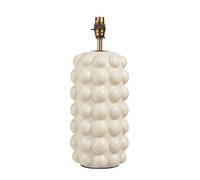 Loops Elegant White Crackle Table Lamp Base With Aged Brass Accent For Modern Interiors