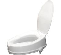 Loops Ergonomic 4 Inch Raised Plastic Toilet Seat With Lid - Easy Installation For Comfort