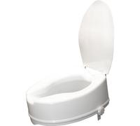 Loops Ergonomic 6 Inch Raised Plastic Toilet Seat With Lid For Easy Installation