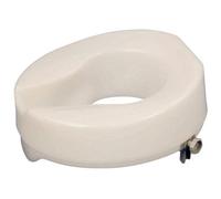 Loops Ergonomic Easy Fit Raised Plastic Toilet Seat - 6 Inch Lift With Anti-Bacterial Protection