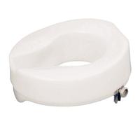 Loops Ergonomic Easy Fit Raised Plastic Toilet Seat With Anti-Bacterial Protection - 2 Inch Lift
