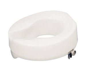 Loops Ergonomic Easy Fit Raised Plastic Toilet Seat With Anti-Bacterial Protection - 2 Inch Lift