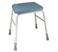 Loops Ergonomic Height Adjustable Perching Stool With Padded Wipe Clean Seat - Ideal For Comfort And Stability