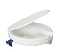 Loops Ergonomic Plastic Raised Toilet Seat With Lid - 2 Inch Height For Uk Toilets