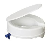 Loops Ergonomic Plastic Raised Toilet Seat With Lid - 4 Inch Height For Uk Toilets