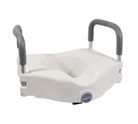 Loops Ergonomic Raised Plastic Toilet Seat with Arms - 6 Inch Height - Easy Install Loops Multicolor