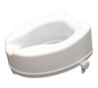 Loops Ergonomic Raised White Plastic Toilet Seat - 6 Inch Height For Easy Installation And Comfort