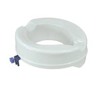 Loops Ergonomic White Plastic Raised Toilet Seat - 4 Inch Height For Uk Toilets