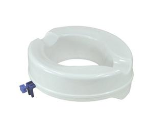 Loops Ergonomic White Plastic Raised Toilet Seat - 4 Inch Height For Uk Toilets