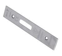 Loops Euro Cylinder Deadlock Forend Strike & Fixing Pack - Satin Steel Square 150X30mm