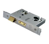 Loops Euro Profile Architectural Sashlock 64mm Satin Stainless Steel Door Latch in Metallics Loops Metallics