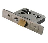 Loops Euro Profile Mortice Cylinder Night Latch Case 76mm Satin Stainless Steel