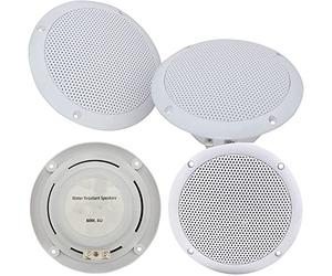 Loops EXCLUSIVE - 2x Moisture Resistant Ceiling Speakers -80W 8Ohm 5” Kitchen Bathroom 2 Way Loud