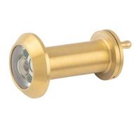 Loops External Door Peephole Crystal Lens - Satin Brass 180 Degree Viewer Looker