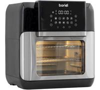 Loops Extra Large 12L Worktop Air Fryer & Rotisserie Oven - 1500W In Black & Silver For Easy Cleaning