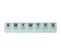 Loops Extra Large 7 Compartment Weekly Pill Organizer With Braille And Flip Top Lids