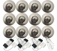 Loops Eyelid LED Plinth Light Kit 12x Round Spotlight Kitchen Bathroom Floor Panel Loops Multicolor