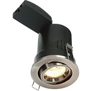 Loops FIR GU10 Lamp Ceiling Down Light Nickel PUSH FIT FAST FIX Adjustable Tilt in Metallics Loops Metallics