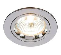 Loops Fixed Round Recess Ceiling Down Light Chrome 80mm Flush GU10 Lamp Holder Fitting Loops Multicolor
