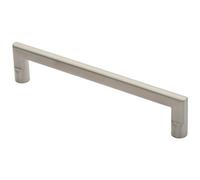 Loops Flat D Bar Door Pull Handle 315 X 15mm 300mm Fixing Centres Satin Steel